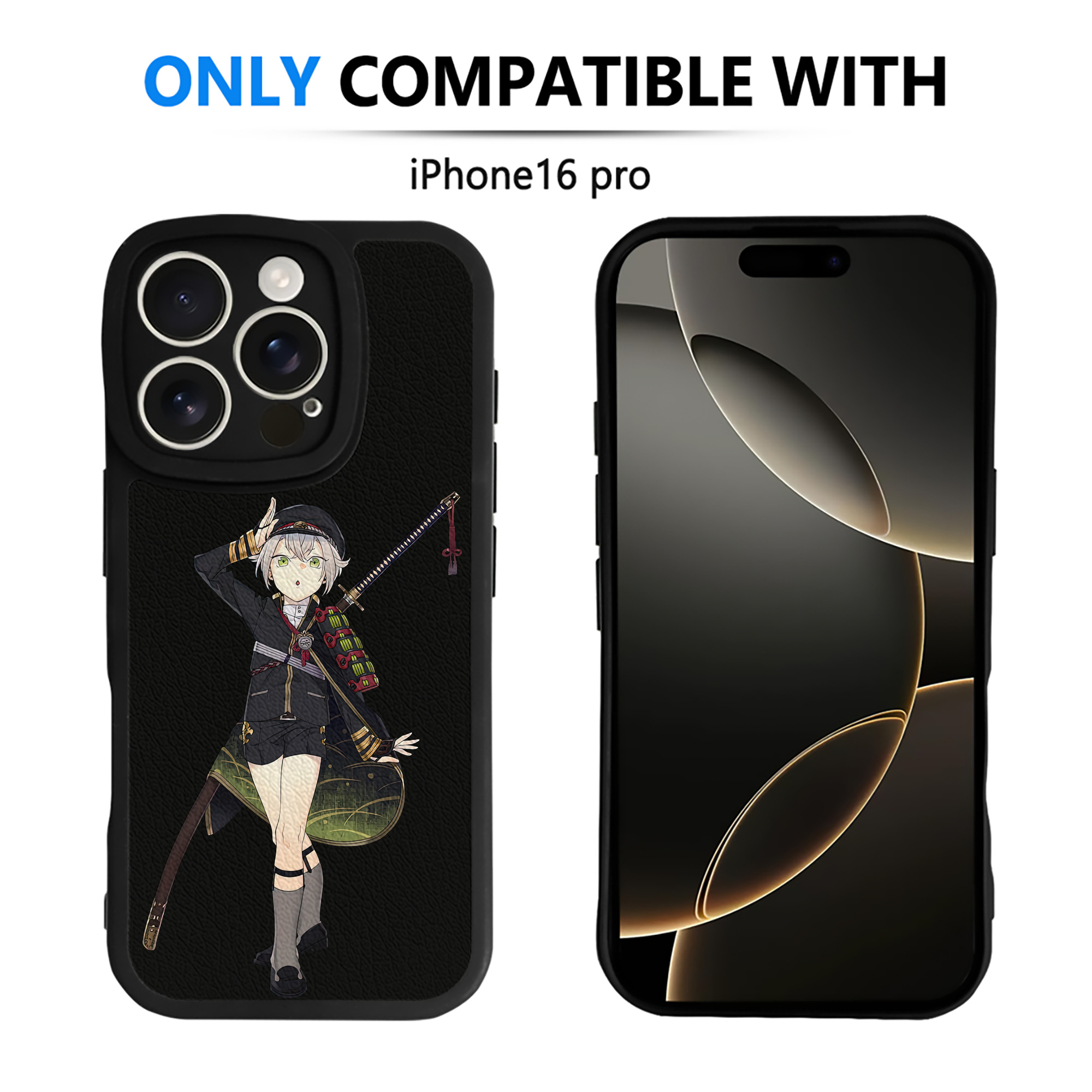 （画像用） 刀剣乱舞 Touken Ranbu 【iPhone 16シリーズ対応】シリコンスマホケース（レザー調） 材質：シリコン